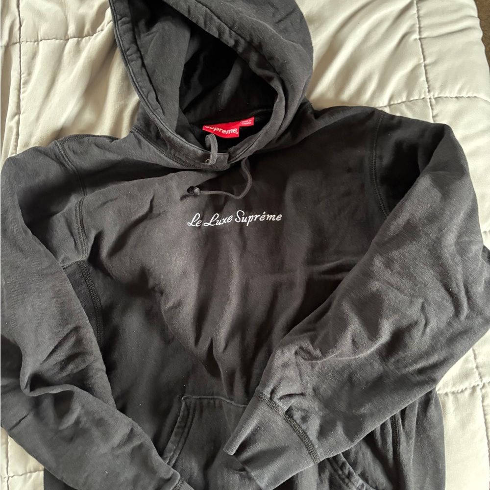 Black Supreme Sweatshirt with Hood